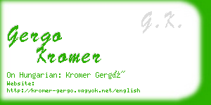 gergo kromer business card